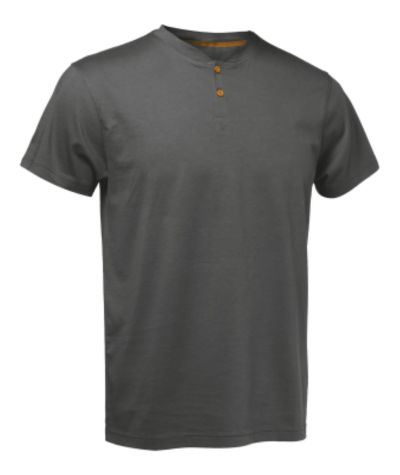 T-shirt con bottoni color grigio scuro GUANTIFICIO SENESE