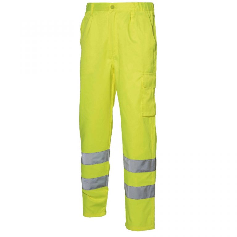 Pantalone in fustagno alta visibilità giallo