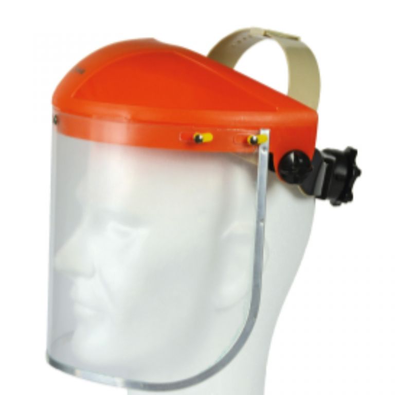 Complete half-covered kit with polycarbonate visor