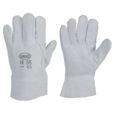 Gants fendus, paume et pouce renforces avec manchon (21r). Paquets de 10 paires