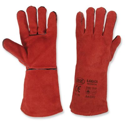 Gants-fendus,-doublés-35cm,-anti-chaleur-"Gs057".-