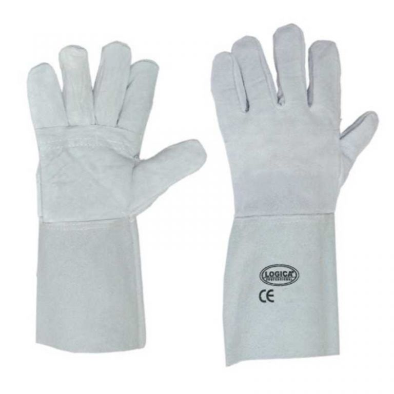 Guantes divididos, palma reforzada con manga de 15 cm "27rl". Paquetes de 10 pares