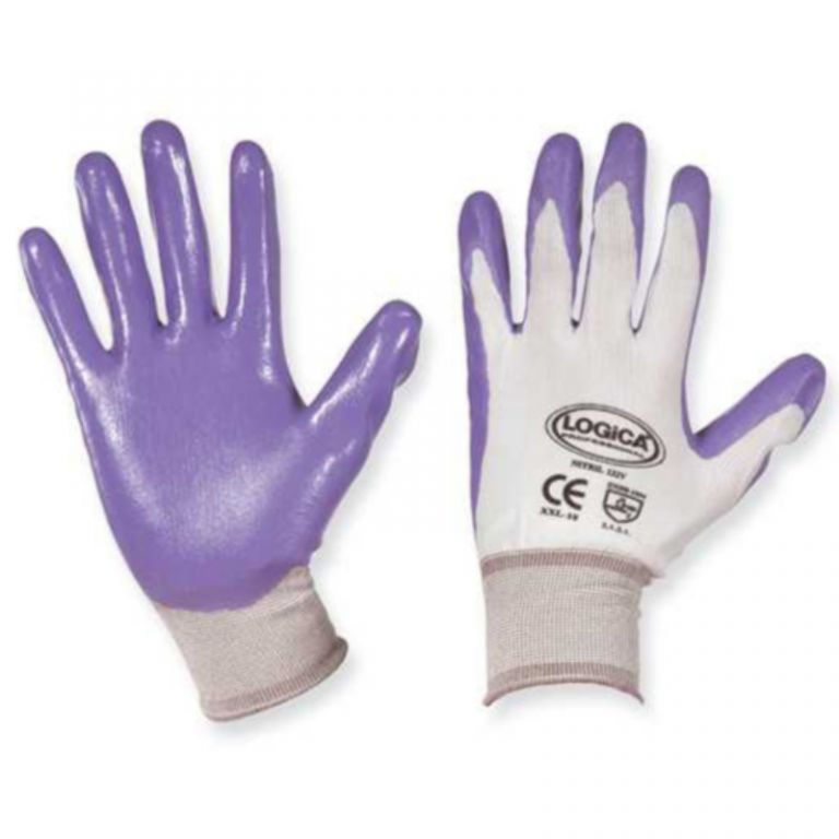 Extra nitrile coated nylon gloves "Nitril122 / v"