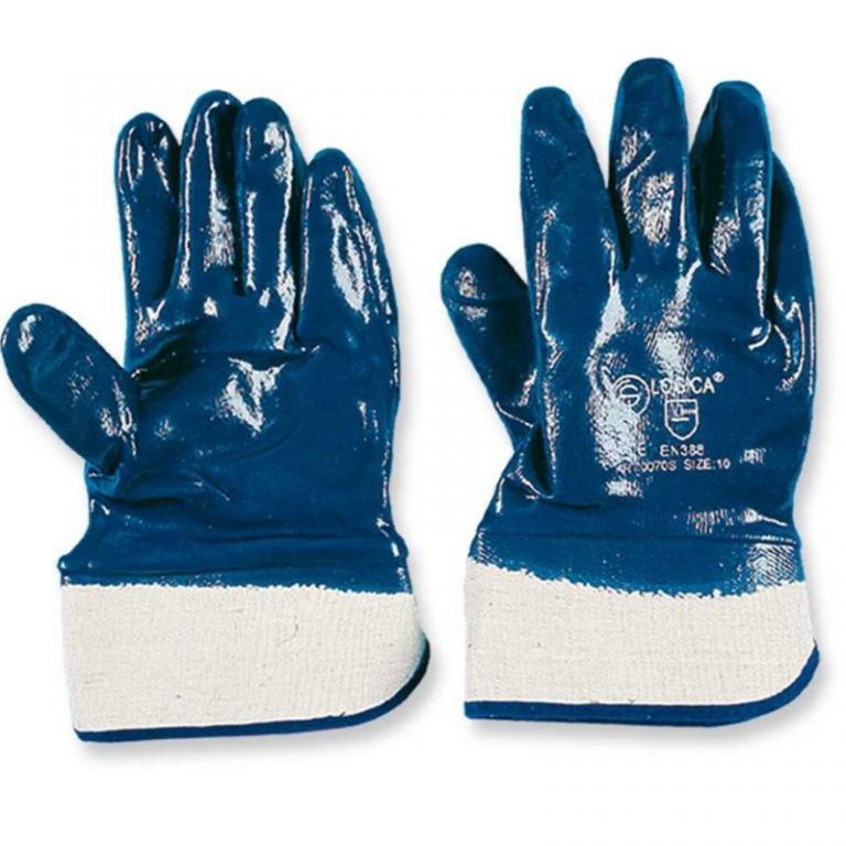 Gants en coton entièrement enduit nbr "0070s"