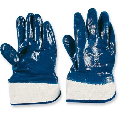 Gants en coton entièrement enduit nbr 0070s