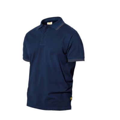 Blaues poloshirt aus 100% baumwolle