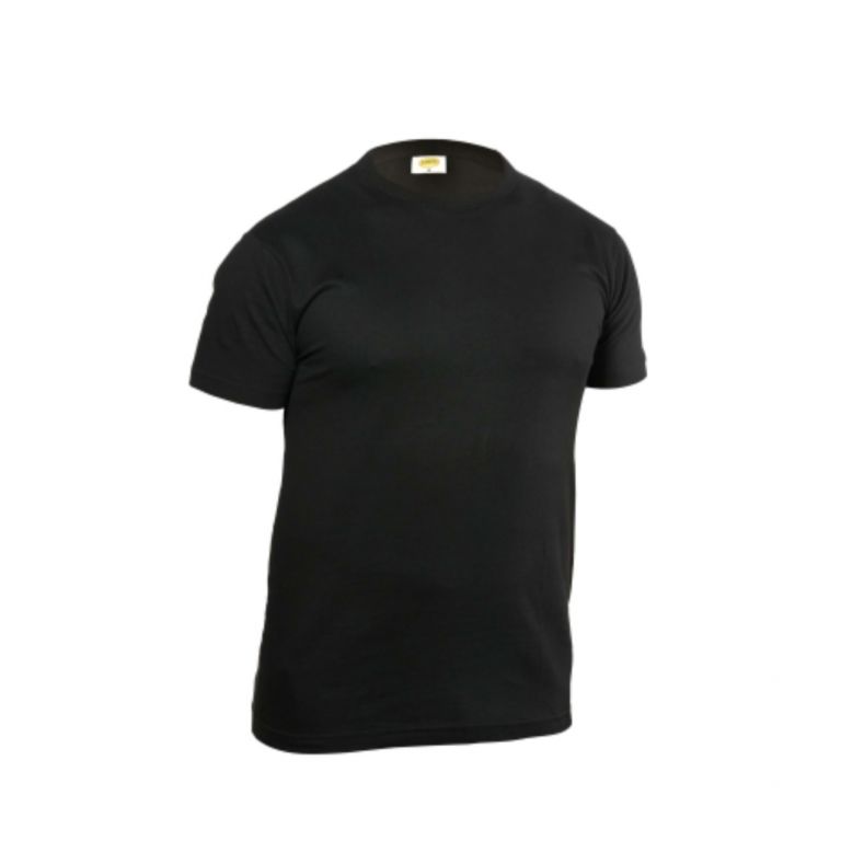 Camiseta negra m / c top 100% algodón