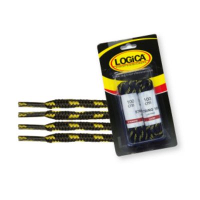 Kit 2 pairs of black / yellow strings 100cm long