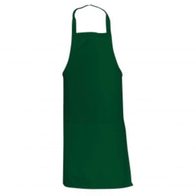 Grembiule verde lungo classico con due tasche