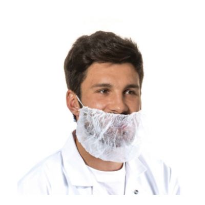 Copri barba bianco confezione 100 pezzi