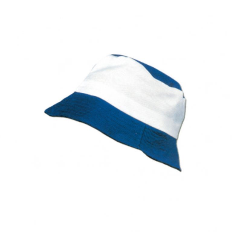 Cappellino rotondo blu/bianco