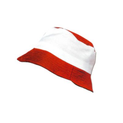 Red round hat