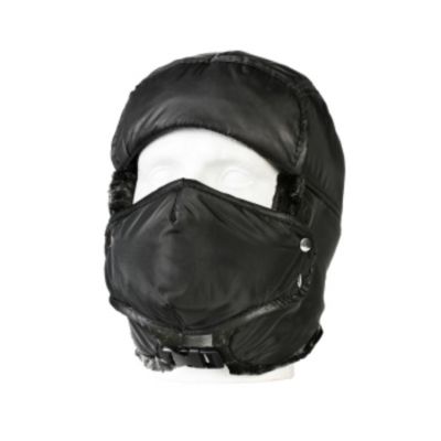 Bonnet thermique noir rembourré anti-froid