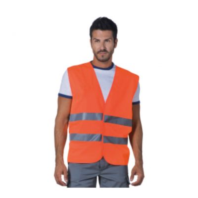 Gilet-poly-arancio-con-bande-senza-portanome