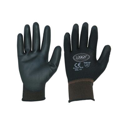 Polyurethane coated black polyester glove