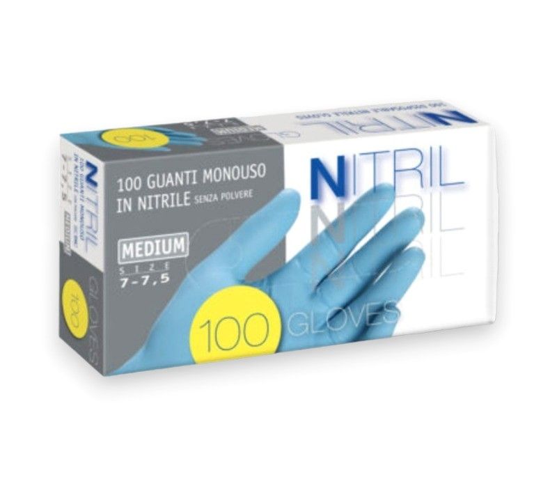 MSZweirad Medcare - 100 guanti monouso in nitrile, senza talco, non  sterili, taglie: S, M, L e XL (XL)