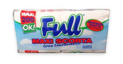 Full maxi single ply napkins 200 pieces stock