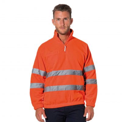 Orange nylon jacket with double band