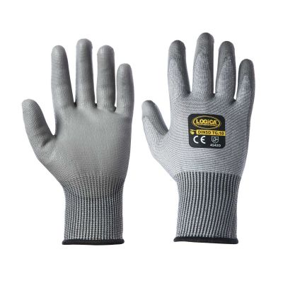 D-cut gloves in hdpe / polyurethane