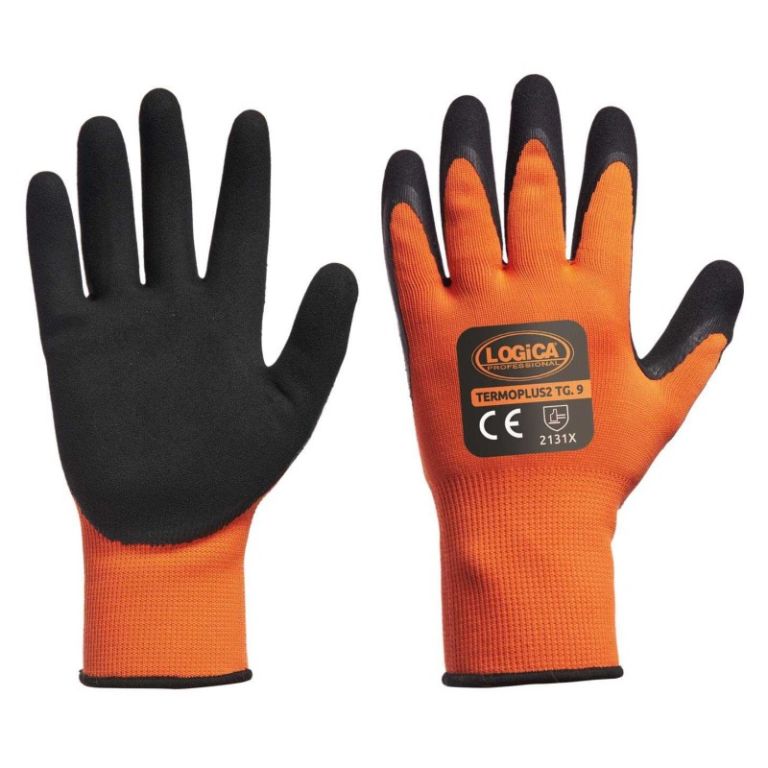 Оранжевые перчатки hv с термоустойчивой подкладкой
