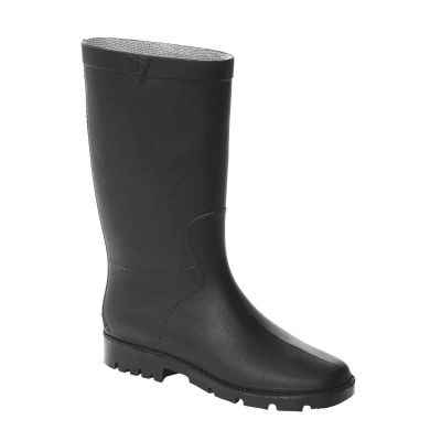 Schwarze Damenstiefelette aus PVC