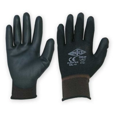 Polyurethane coated black polyester glove