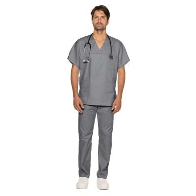 Blue cotton hospital tunic