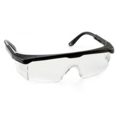 Polycarbonate glasses with transparent lens