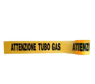 Nastro segnaletico per recinzioni 200 cm attenzione tubo gas