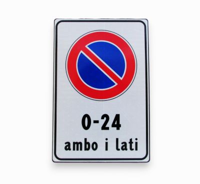 Plaque 40x60 en tole classe 1 pas de parking 0-24