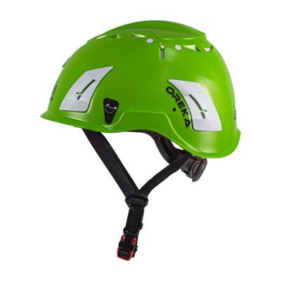Green multipurpose helmet for work at height Irudek