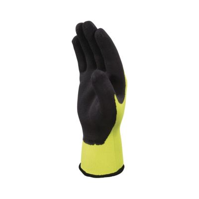 Guante de malla de poliéster amarillo fluo/negro "vv733apollon" Delta plus