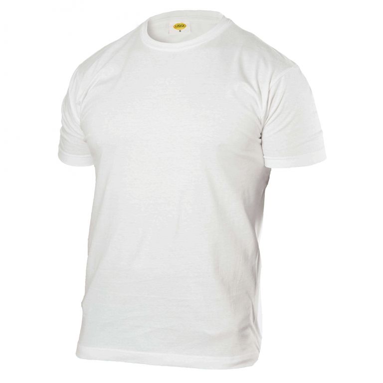 Basic weisses rundhals-t-shirt