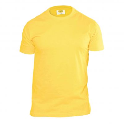 Basic-yellow-round-neck-t-shirt