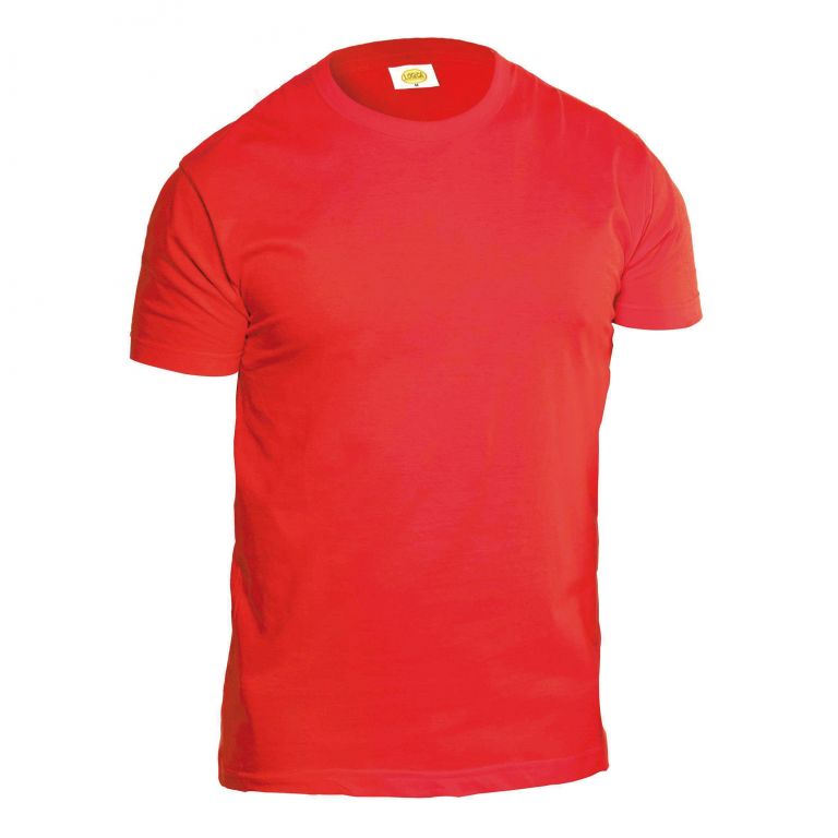 T-shirt basic girocollo rossa