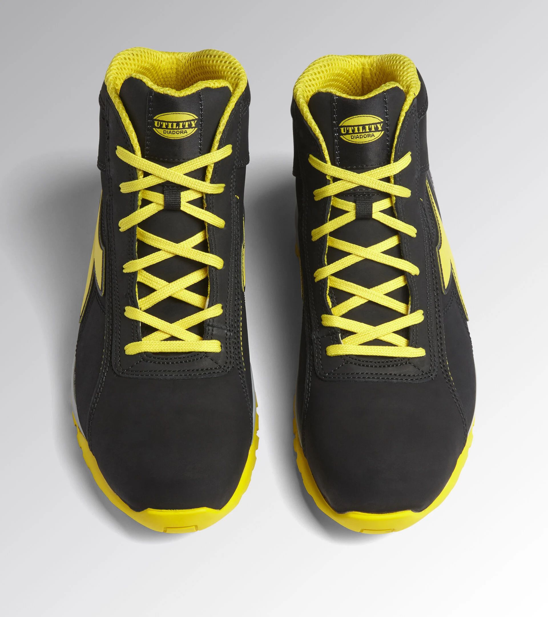 Glove safety shoes dark black/yellow fluo diadora