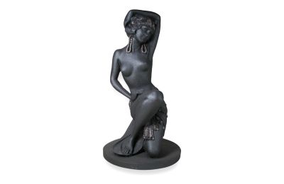 Greek woman in lava stone Panza