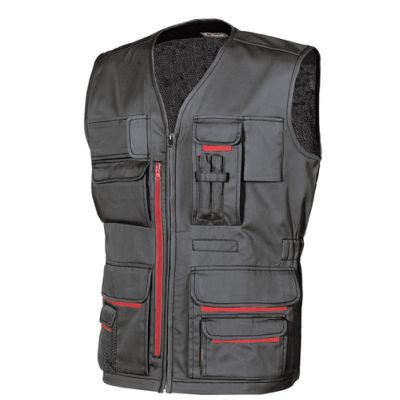 Gilet de travail Fun black carbon