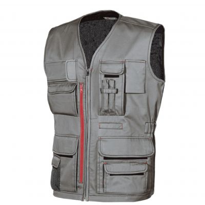 Fun work vest stone gray