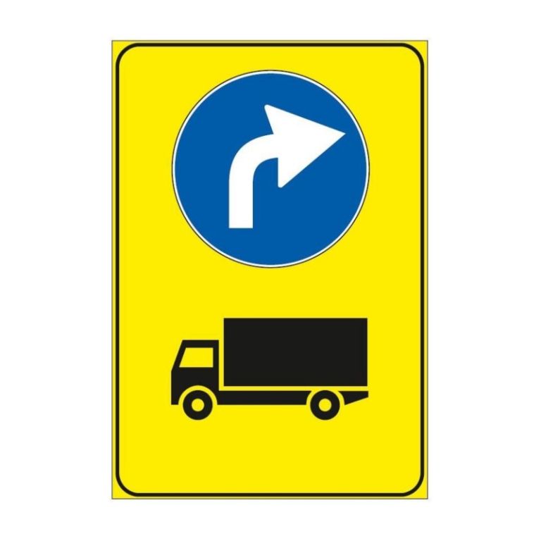 Plato clase 1 40x60 fig. 409 / a "aviso de desvío obligatorio de camiones"