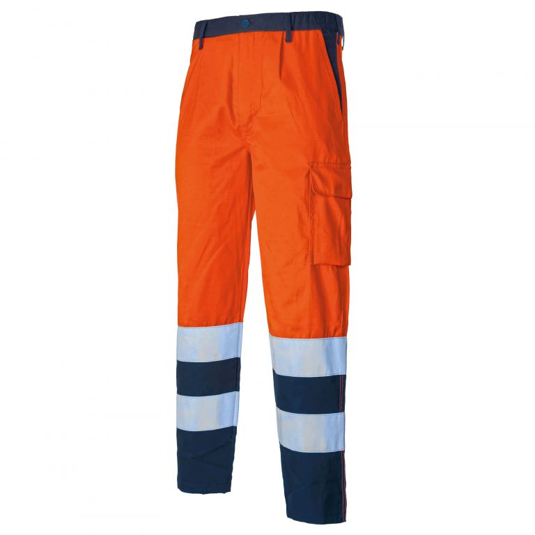 Pantalón alta visibilidad naranja-azul "831hv"