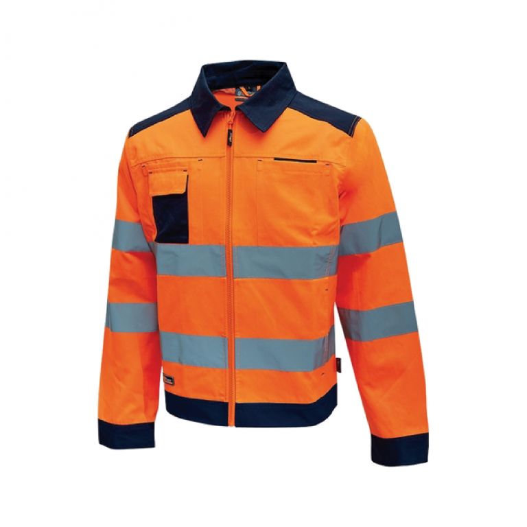 Work jacket "Gleam" orange fluo