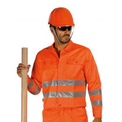 Summer orange high visibility jacket