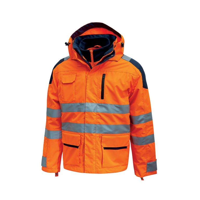 Work jacket "Backer" orange fluo