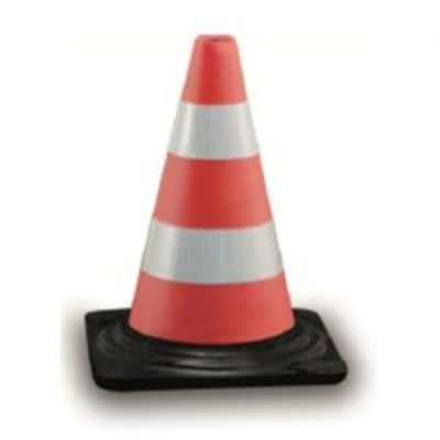 Cone caoutchouc h 30 cm - 2 bandes reflechissantes classe 1