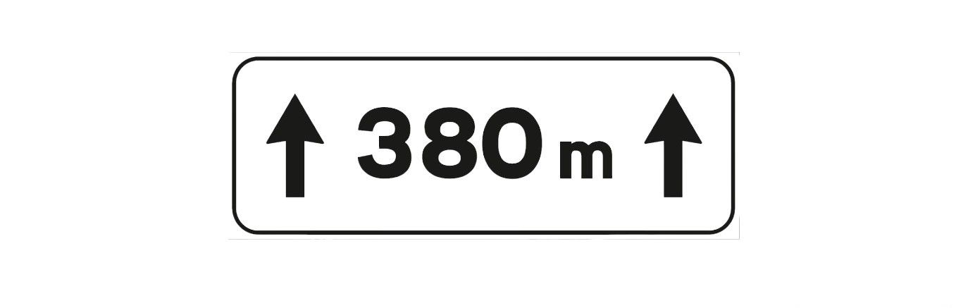 Panneau supplémentaire en tôle classe 1 dim. 53x18 mod. 2 / un