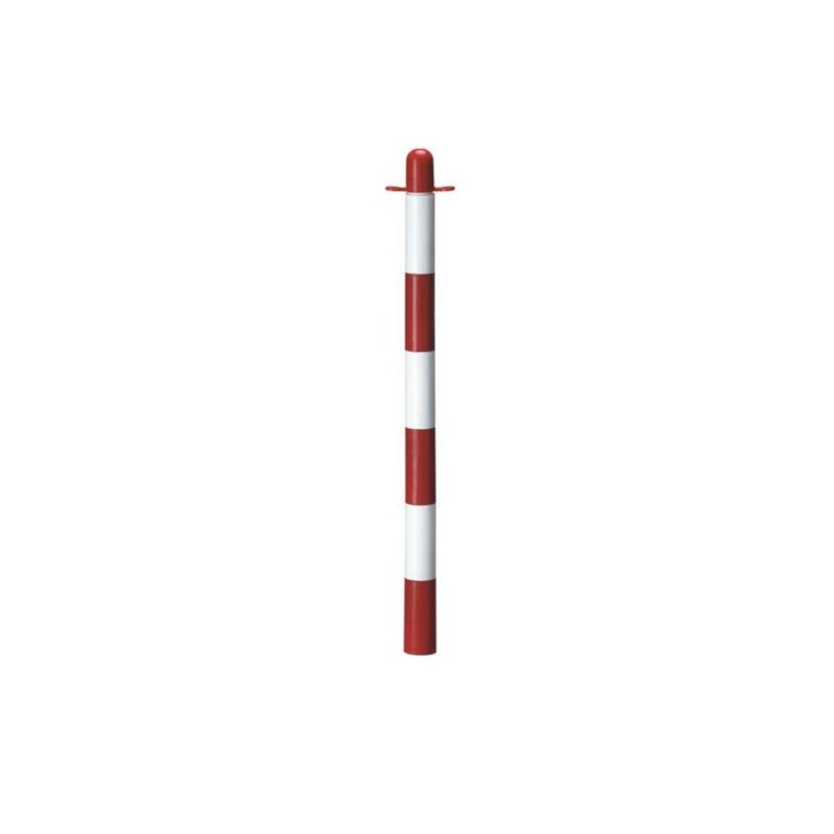 Colonne en pvc blanc / rouge h 90 cm