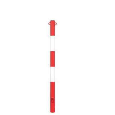 Borne pietonne 60 mm - h 120 peinte blanc / rouge