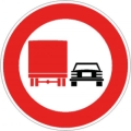 Disc diam. 60 cm class 1 fig. 52 "no overtaking for vehicles [...] 3.5 t"