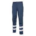 Pantalone quadrivalente per lavori speciali blu con bande